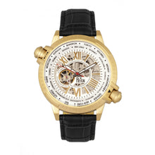 Load image into Gallery viewer, Reign Thanos Automatic Leather-Band Watch - Gold/White - REIRN2106
