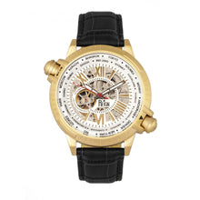 Load image into Gallery viewer, Reign Thanos Automatic Leather-Band Watch - Gold/White - REIRN2106