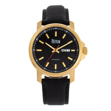 Load image into Gallery viewer, Reign Helios Automatic Leather-Band Watch w/Day/Date - Gold/Black - REIRN5706
