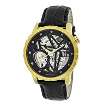Load image into Gallery viewer, Reign Xavier Automatic Skeleton Leather-Band Watch - Gold/Black - REIRN3904
