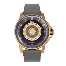 Load image into Gallery viewer, Reign Monarch Automatic Domed Leather-Band Watch - Gold/Grey - REIRN5202