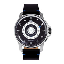 Load image into Gallery viewer, Reign Monarch Automatic Domed Leather-Band Watch - Silver/Black - REIRN5201