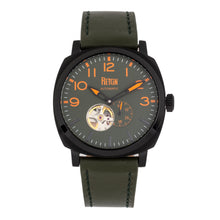 Load image into Gallery viewer, Reign Napoleon Automatic Semi-Skeleton Leather-Band Watch - Black/Green - REIRN5806