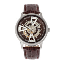 Load image into Gallery viewer, Reign Belfour Automatic Skeleton Leather-Band Watch - Silver/Brown - REIRN3602
