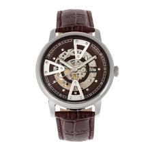 Load image into Gallery viewer, Reign Belfour Automatic Skeleton Leather-Band Watch - Silver/Brown - REIRN3602