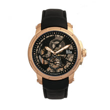 Load image into Gallery viewer, Reign Matheson Automatic Skeleton Dial Leather-Band Watch - Black/Rose Gold - REIRN5306