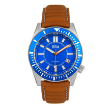 Load image into Gallery viewer, Reign Francis Leather-Band Watch w/Date- -Brown/Blue - REIRN6304