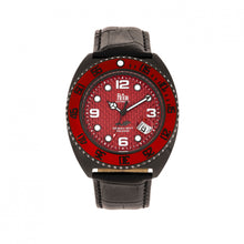 Load image into Gallery viewer, Reign Quentin Automatic Pro-Diver Leather-Band Watch w/Date - Black - REIRN4907