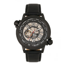 Load image into Gallery viewer, Reign Thanos Automatic Leather-Band Watch - Black/White - REIRN2102
