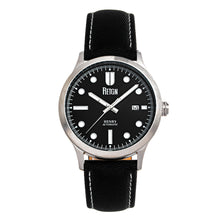 Load image into Gallery viewer, Reign Henry Automatic Canvas-Overlaid Leather-Band Watch w/Date - Black - REIRN6202
