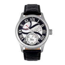 Load image into Gallery viewer, Reign Bhutan Leather-Band Automatic Watch - Silver/Black - REIRN1602
