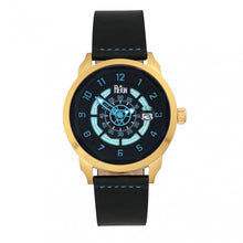 Load image into Gallery viewer, Reign Lafleur Automatic Leather-Band Watch w/Date - Gold/Teal - REIRN5406