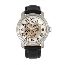Load image into Gallery viewer, Reign Kahn Automatic Skeleton Leather-Band Watch - Silver - REIRN4303