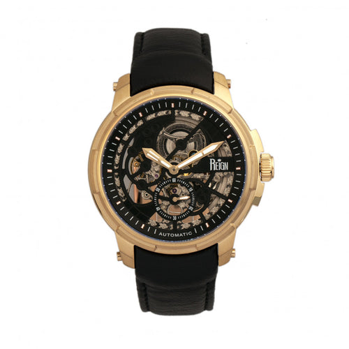 Reign Matheson Automatic Skeleton Dial Leather-Band Watch - REIRN5304