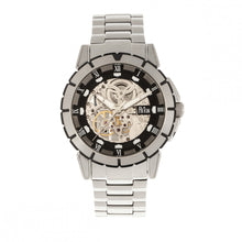 Load image into Gallery viewer, Reign Philippe Automatic Skeleton Bracelet Watch - Silver/Black - REIRN4602