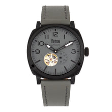 Load image into Gallery viewer, Reign Napoleon Automatic Semi-Skeleton Leather-Band Watch - Black/Grey - REIRN5804
