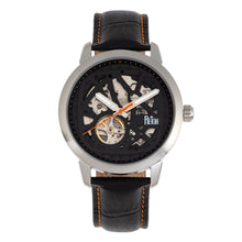 Load image into Gallery viewer, Reign Rudolf Automatic Skeleton Leather-Band Watch - Silver/Orange - REIRN5902