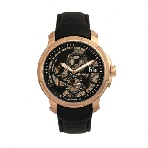 Reign Matheson Automatic Skeleton Dial Leather-Band Watch - REIRN5306