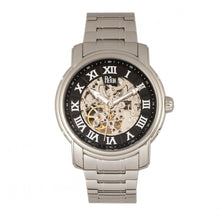 Load image into Gallery viewer, Reign Kahn Automatic Skeleton Bracelet Watch - Silver/Black - REIRN4302