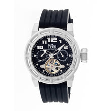 Load image into Gallery viewer, Reign Rothschild Automatic Semi-Skeleton Watch w/Day/Date - Silver/Black - REIRN1302
