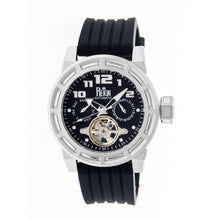 Load image into Gallery viewer, Reign Rothschild Automatic Semi-Skeleton Watch w/Day/Date - Silver/Black - REIRN1302