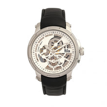 Load image into Gallery viewer, Reign Matheson Automatic Skeleton Dial Leather-Band Watch - Black/White - REIRN5301