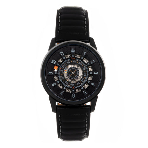 Reign Monterey Skeletonized Leather-Band Watch - REIRN6404