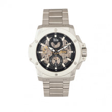 Load image into Gallery viewer, Reign Commodus Automatic Skeleton Bracelet Watch - Silver/Black - REIRN4007
