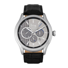 Load image into Gallery viewer, Reign Gustaf Automatic Leather-Band Watch - Black/Silver - REIRN1501