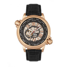 Load image into Gallery viewer, Reign Thanos Automatic Leather-Band Watch - Rose Gold/Black - REIRN2107
