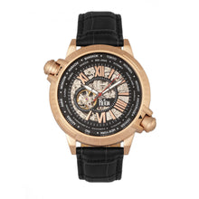 Load image into Gallery viewer, Reign Thanos Automatic Leather-Band Watch - Rose Gold/Black - REIRN2107