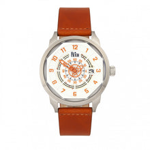Load image into Gallery viewer, Reign Lafleur Automatic Leather-Band Watch w/Date - Silver/Orange - REIRN5402