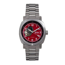 Load image into Gallery viewer, Reign Impaler Semi-Skeleton Bracelet Watch - Red/Silver - REIRN6108
