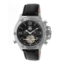 Load image into Gallery viewer, Reign Goliath Automatic Leather-Band Watch - Silver/Black - REIRN3302