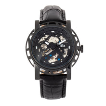 Load image into Gallery viewer, Reign Stavros Automatic Skeleton Leather-Band Watch - Black - REIRN3705