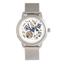 Load image into Gallery viewer, Reign Rudolf Automatic Skeleton Bracelet Watch - Silver - REIRN5901