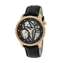 Load image into Gallery viewer, Reign Xavier Automatic Skeleton Leather-Band Watch - Rose Gold/Black - REIRN3906
