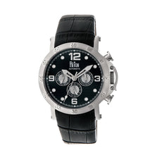 Load image into Gallery viewer, Reign Toretto Automatic Leather-Band Watch - Silver/Black - REIRN3502