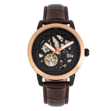 Load image into Gallery viewer, Reign Rudolf Automatic Skeleton Leather-Band Watch - Brown/Black - REIRN5903