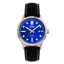 Load image into Gallery viewer, Reign Henry Automatic Canvas-Overlaid Leather-Band Watch w/Date - Blue - REIRN6204
