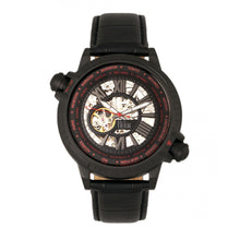 Load image into Gallery viewer, Reign Thanos Automatic Leather-Band Watch - Black/Red - REIRN2103