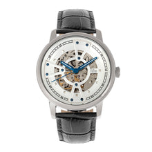 Load image into Gallery viewer, Reign Belfour Automatic Skeleton Leather-Band Watch - Silver - REIRN3601