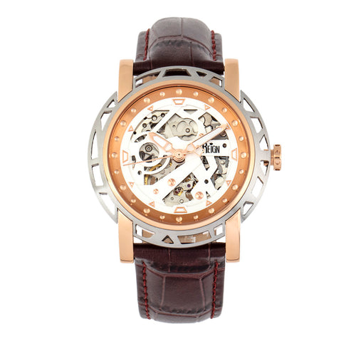 Reign Stavros Automatic Skeleton Leather-Band Watch - REIRN3703