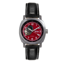 Load image into Gallery viewer, Reign Impaler Semi-Skeleton Leather-Band Watch - Red/Black - REIRN6104