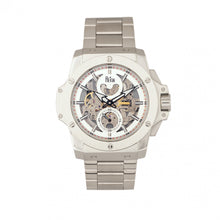 Load image into Gallery viewer, Reign Commodus Automatic Skeleton Bracelet Watch - Silver - REIRN4006