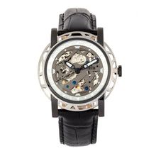 Load image into Gallery viewer, Reign Stavros Automatic Skeleton Leather-Band Watch - Silver/Charcoal - REIRN3704
