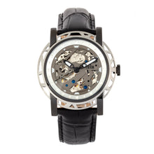 Load image into Gallery viewer, Reign Stavros Automatic Skeleton Leather-Band Watch - Silver/Charcoal - REIRN3704