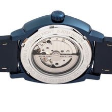 Load image into Gallery viewer, Reign Napoleon Automatic Semi-Skeleton Leather-Band Watch - Navy - REIRN5807