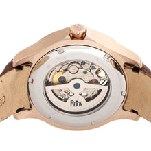Load image into Gallery viewer, Reign Dantes Automatic Skeleton Dial Leather-Band Watch - Rose Gold/Brown - REIRN4706