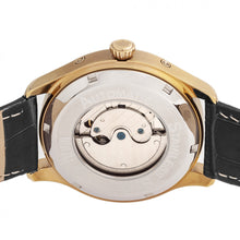Load image into Gallery viewer, Reign Gustaf Automatic Leather-Band Watch - Black/Gold - REIRN1503